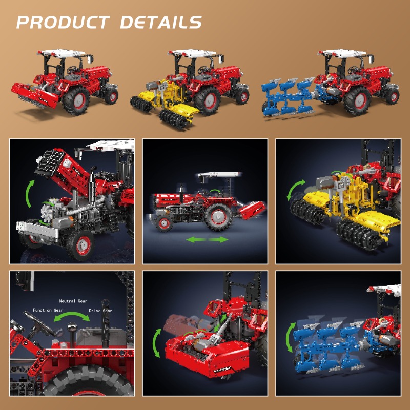 Is Farming Under Agriculture - Mould King 17064 1857pcs Agricultural Tractor